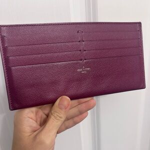 Louis Vuitton felicie insert long cardholder fuschia w dustbag and COA